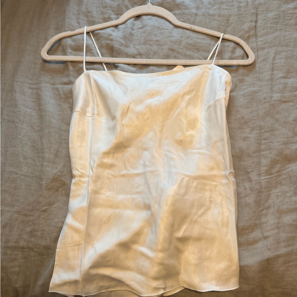 Djerf Avenue Cream Satin Top